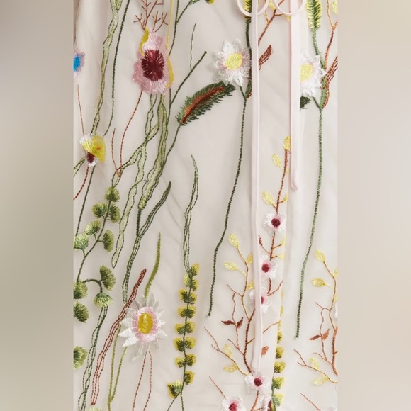 Sam Edelman Floral Prom wedding guest Women’s 12 Embroidered cami Midi Dress - Picture 4 of 10